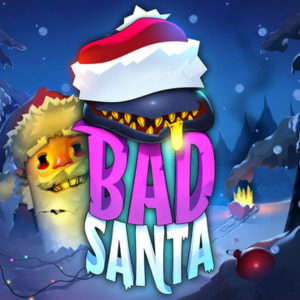 Bad Santa key art, featuring the game's menacing Santa-hatted creature mascot