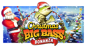 Christmas Big Bass Bonanza box art, featuring Santa fishing for the series' bass mascot in a Christmas hat