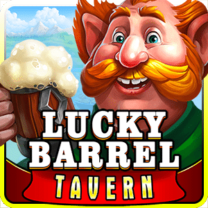 Lucky Barrel Tavern box art, featuring the game's tavern-keeper mascot