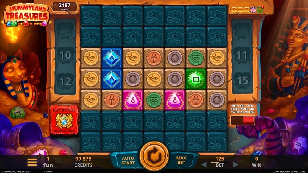 Mummyland Treasures slot logo