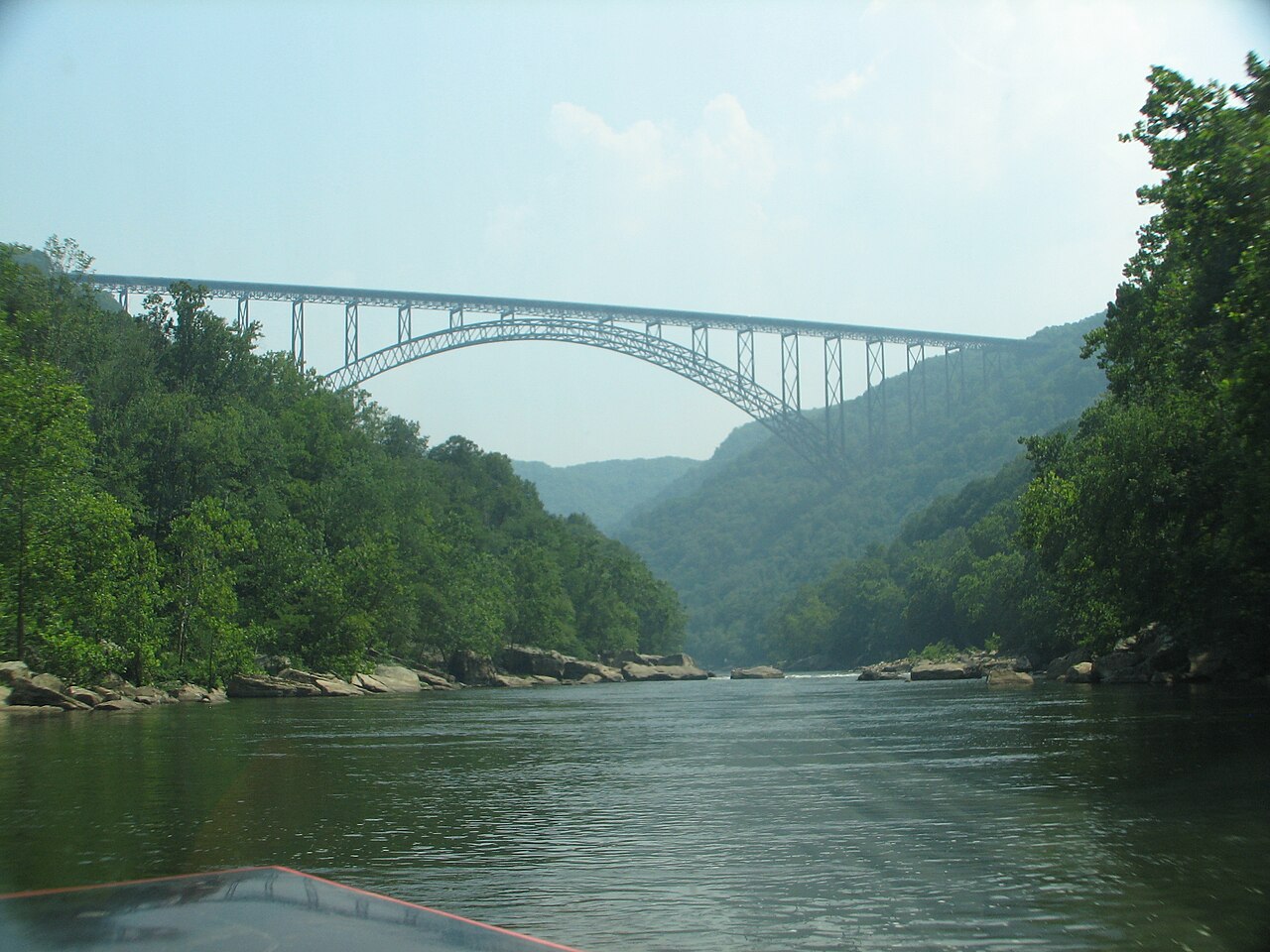 The New River Gorge Bridge, one of West Virginia's most recognizable landmarks - photo by George Bannister, licensed CC BY 2.0