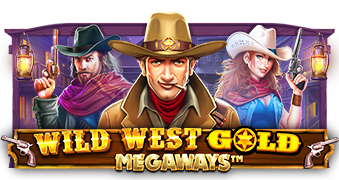 Wild West Gold Megaways box art, featuring the game's sheriff and outlaw characters