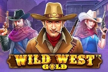 Wild West Gold box art, featuring the game's sheriff, outlaw, and cowgirl cast